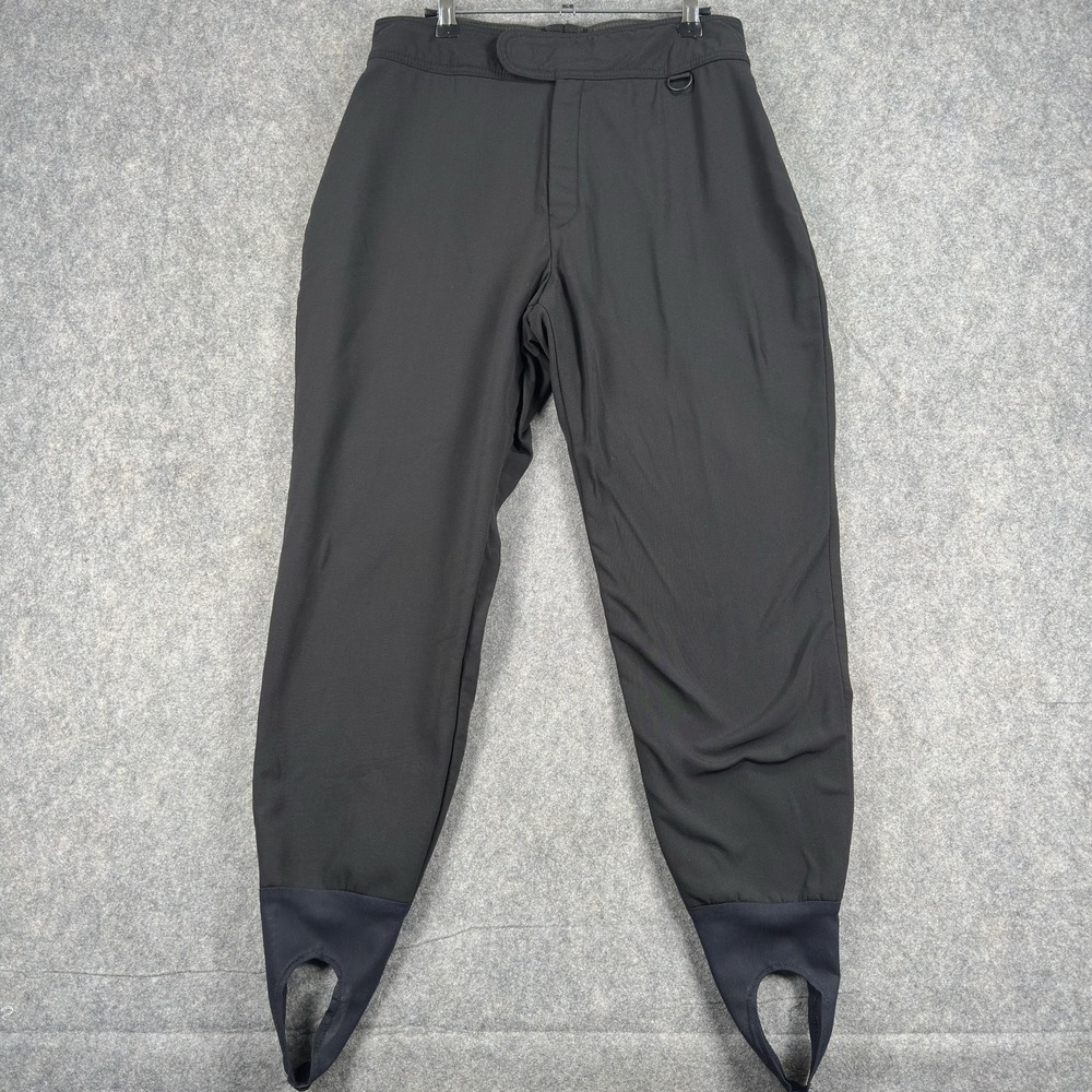 L.L.Bean Snow Pants Womens 10 Black Softshell Stirrup Ski Made USA WB-400